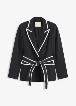 bonprix Bekleidung·Basics|Blazer^Blazer schwarz/weiß