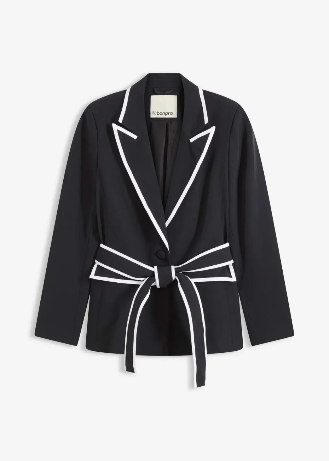 bonprix Bekleidung·Basics|Blazer^Blazer schwarz/weiß