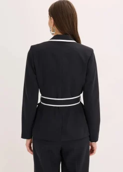 bonprix Bekleidung·Basics|Blazer^Blazer schwarz/weiß