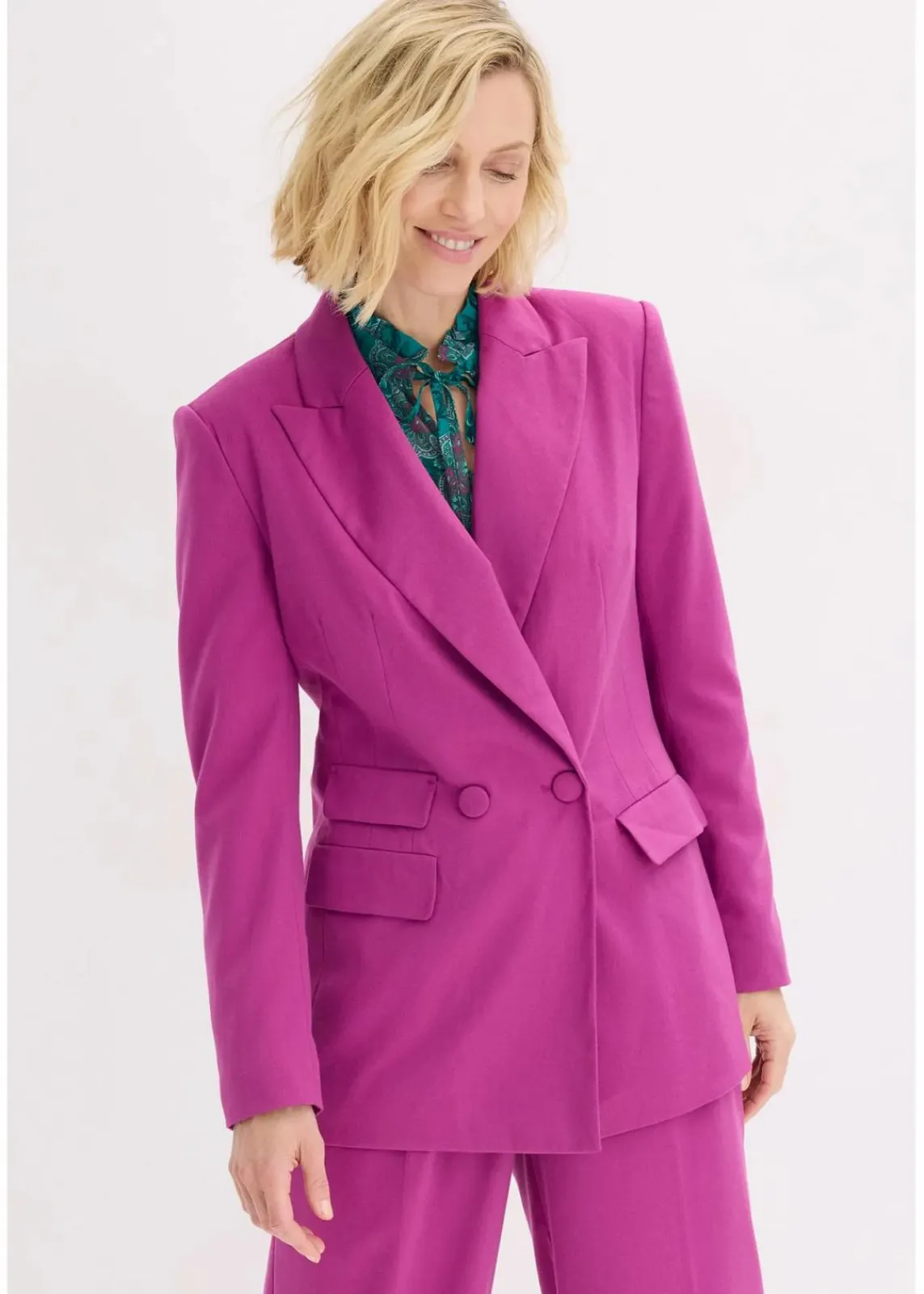 bonprix Bekleidung·Basics|Blazer^Blazer dunkelfuchsia