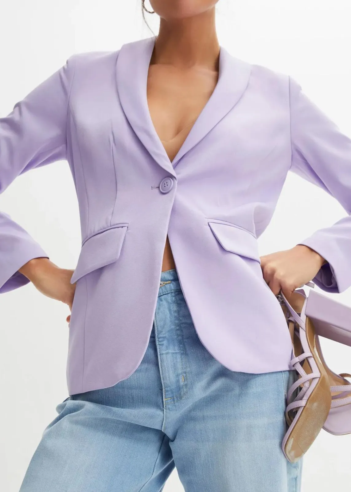 bonprix Blazer|Bekleidung·Basics^Blazer hellviolett