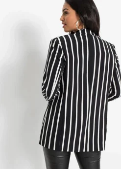 bonprix Bekleidung·Basics|Blazer^Blazer schwarz/wollweiß gestreift