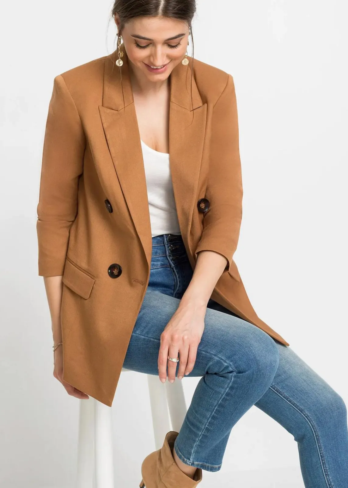 bonprix Blazer|Bekleidung·Basics^Blazer cognac