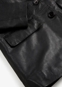 bonprix Blazer|Premium^Blazer aus Lammnappa schwarz