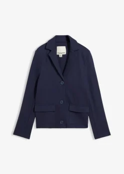 bonprix Bekleidung·Basics|Bekleidung·Blusen & Tuniken^Blazer aus Punto di Roma dunkelblau