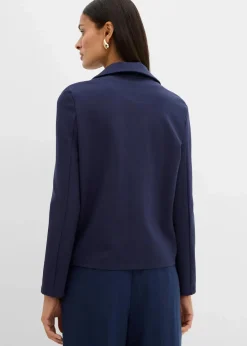bonprix Bekleidung·Basics|Bekleidung·Blusen & Tuniken^Blazer aus Punto di Roma dunkelblau