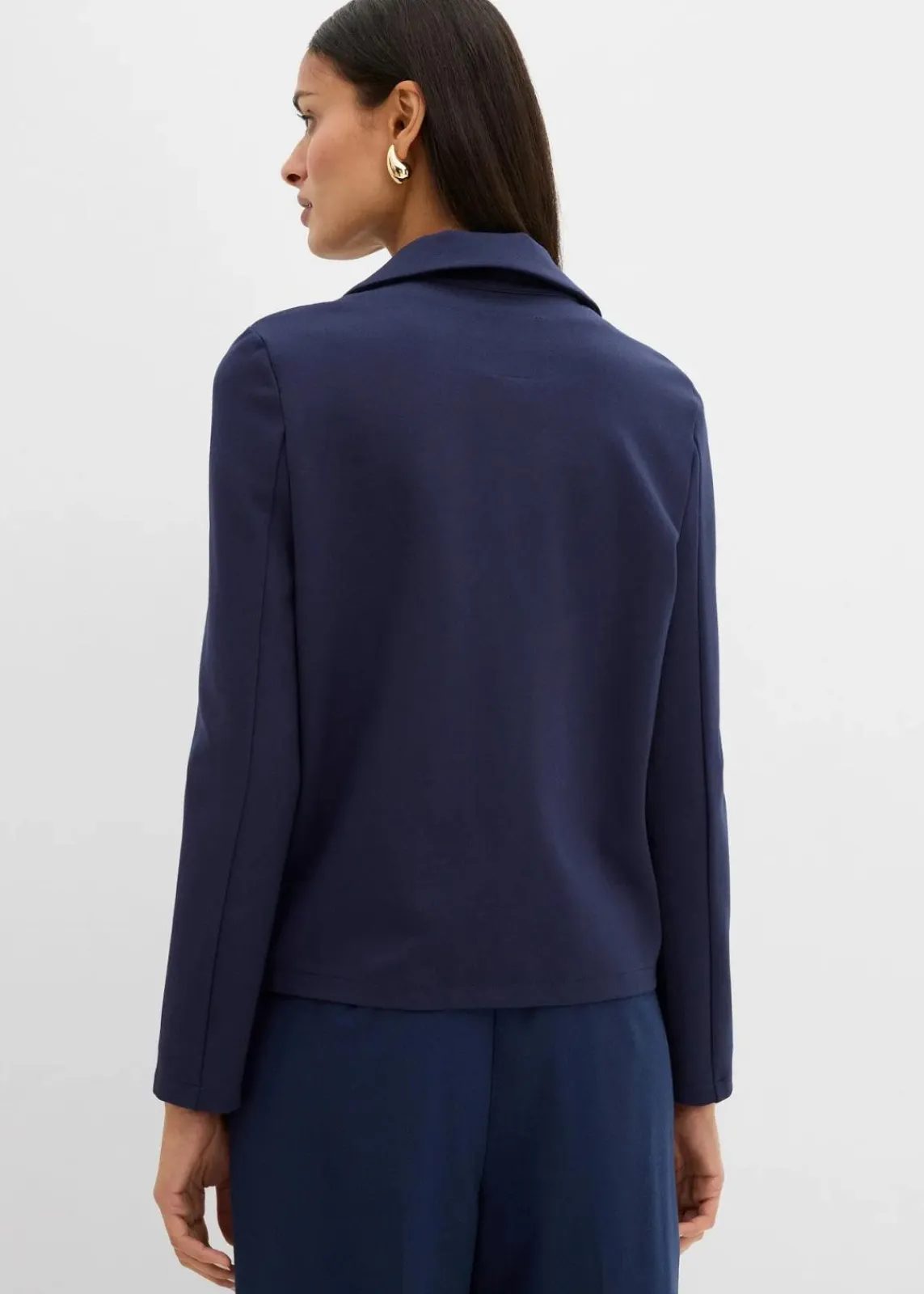 bonprix Bekleidung·Basics|Bekleidung·Blusen & Tuniken^Blazer aus Punto di Roma dunkelblau
