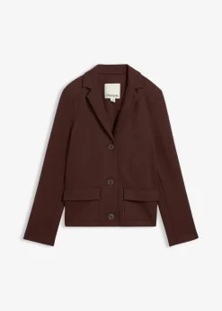bonprix Sweat|Blazer^Blazer aus Punto di Roma dunkelbraun