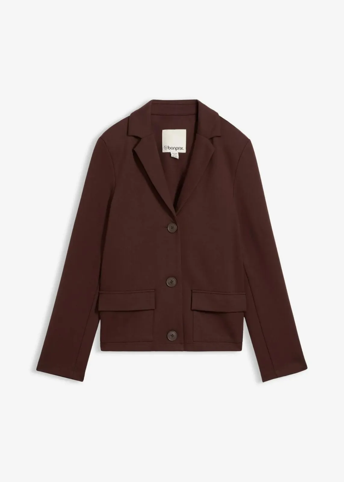 bonprix Sweat|Blazer^Blazer aus Punto di Roma dunkelbraun