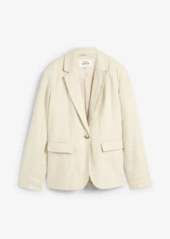 bonprix Bekleidung·Basics|Blazer^Blazer aus reinem Leinen hellsand