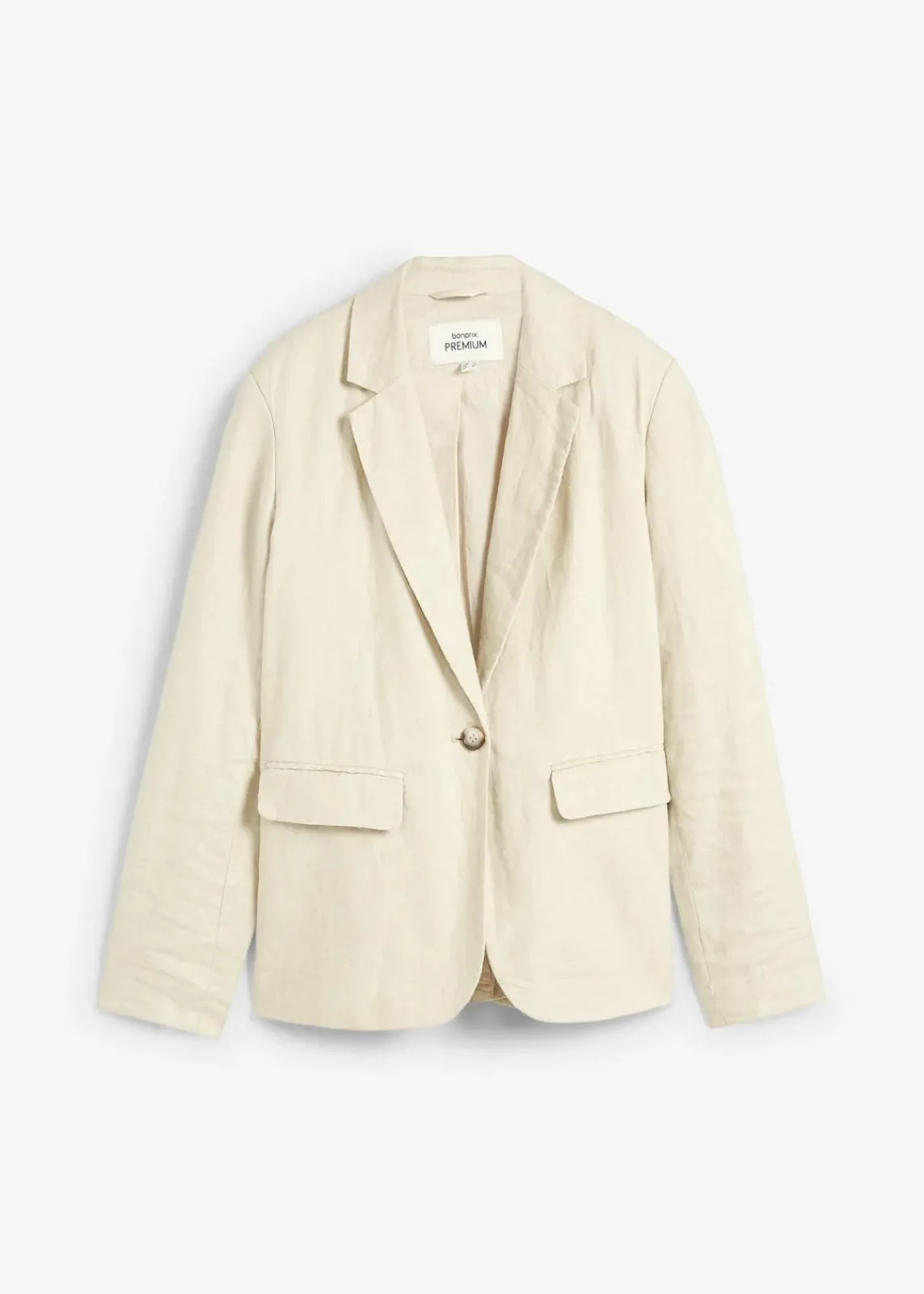 bonprix Bekleidung·Basics|Blazer^Blazer aus reinem Leinen hellsand