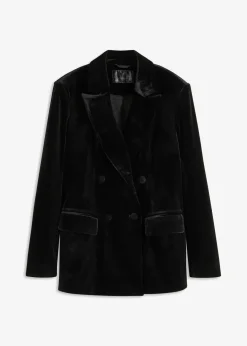 bonprix Bekleidung·Basics|Zweiteiler & Sets^Blazer aus softem Samt schwarz