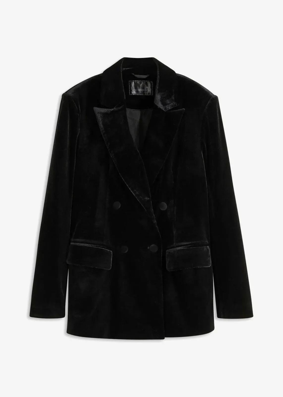 bonprix Bekleidung·Basics|Zweiteiler & Sets^Blazer aus softem Samt schwarz