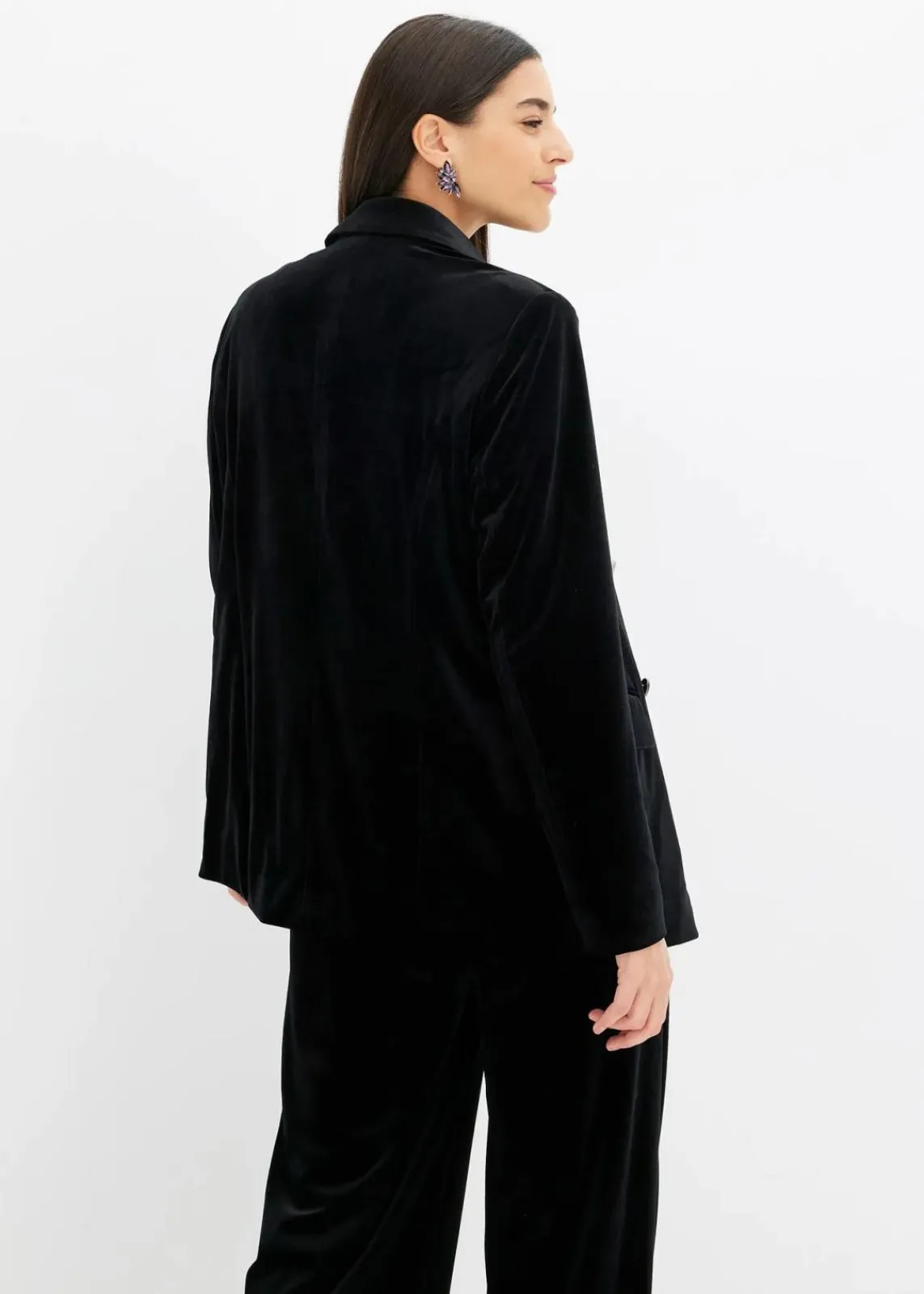 bonprix Bekleidung·Basics|Zweiteiler & Sets^Blazer aus softem Samt schwarz
