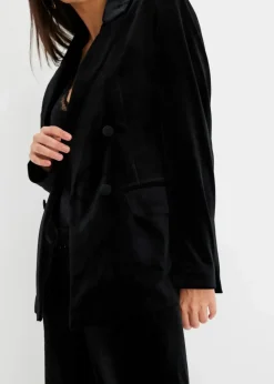 bonprix Bekleidung·Basics|Zweiteiler & Sets^Blazer aus softem Samt schwarz