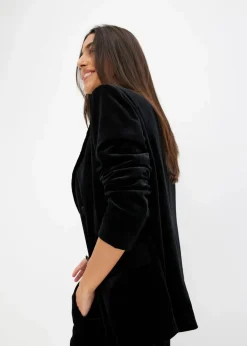 bonprix Bekleidung·Basics|Zweiteiler & Sets^Blazer aus softem Samt schwarz