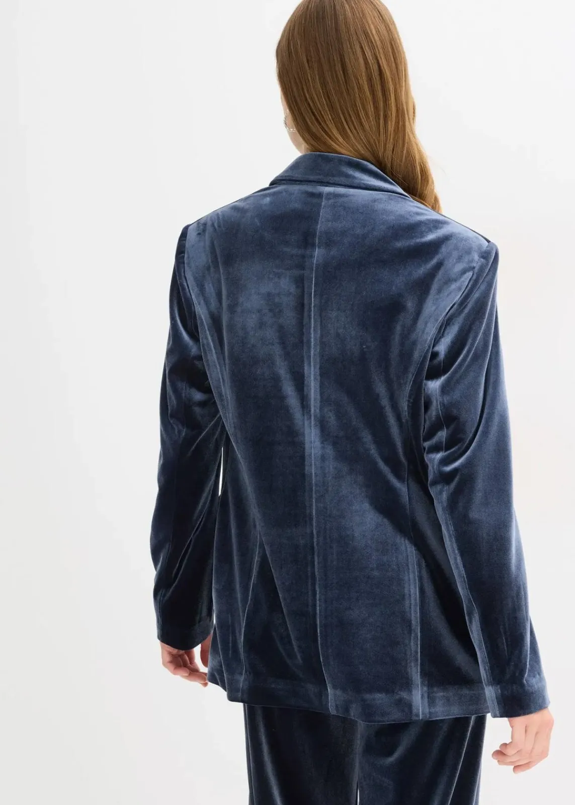 bonprix Blazer|Zweiteiler & Sets^Blazer aus softem Samt dunkelblau