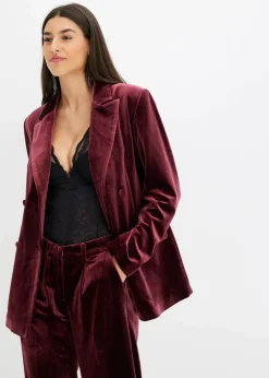 bonprix Blazer|Zweiteiler & Sets^Blazer aus softem Samt ahornrot