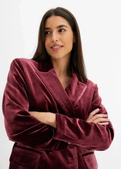 bonprix Blazer|Zweiteiler & Sets^Blazer aus softem Samt ahornrot