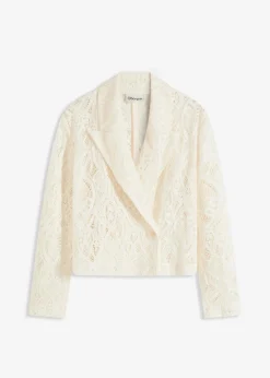 bonprix Blazer^Blazer aus Spitze creme