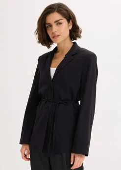 bonprix Blazer|Bekleidung·Basics^Blazer aus Viskose-Mix schwarz