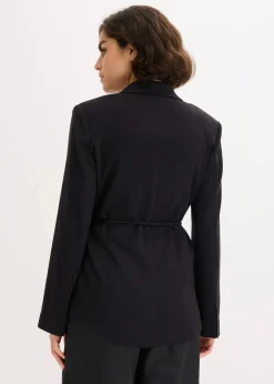 bonprix Blazer|Bekleidung·Basics^Blazer aus Viskose-Mix schwarz