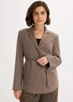 bonprix Bekleidung·Basics|Blazer^Blazer aus Viskose-Mix oliv