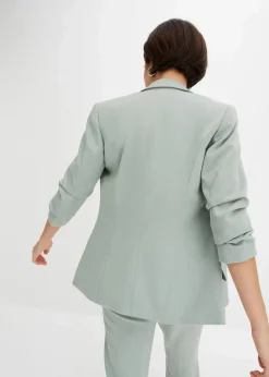 bonprix Nachhaltigere Materialien|Blazer^Blazer mit drapierten Ärmeln rauchgrün