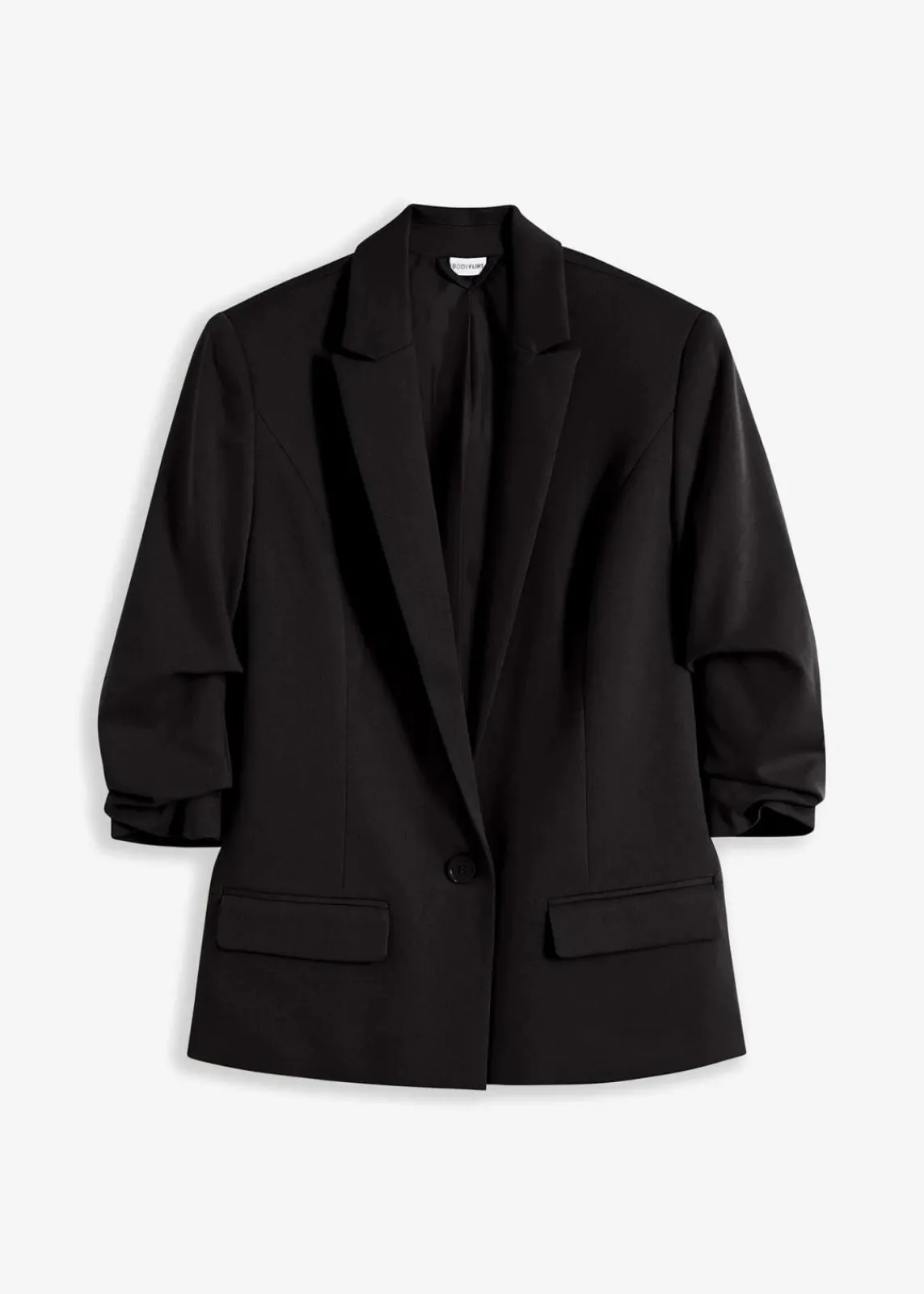 bonprix Nachhaltigere Materialien|Blazer^Blazer mit drapierten Ärmeln schwarz