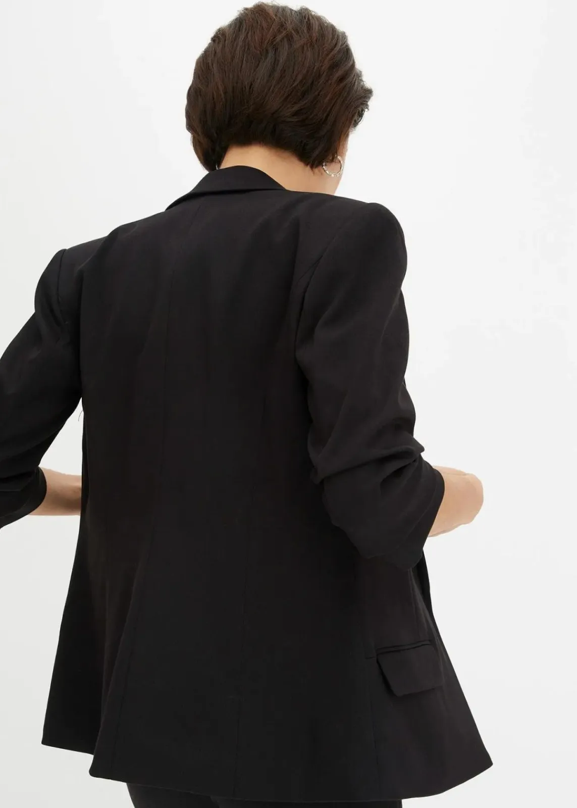 bonprix Nachhaltigere Materialien|Blazer^Blazer mit drapierten Ärmeln schwarz