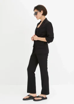 bonprix Nachhaltigere Materialien|Blazer^Blazer mit drapierten Ärmeln schwarz