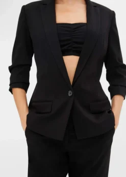 bonprix Nachhaltigere Materialien|Blazer^Blazer mit drapierten Ärmeln schwarz