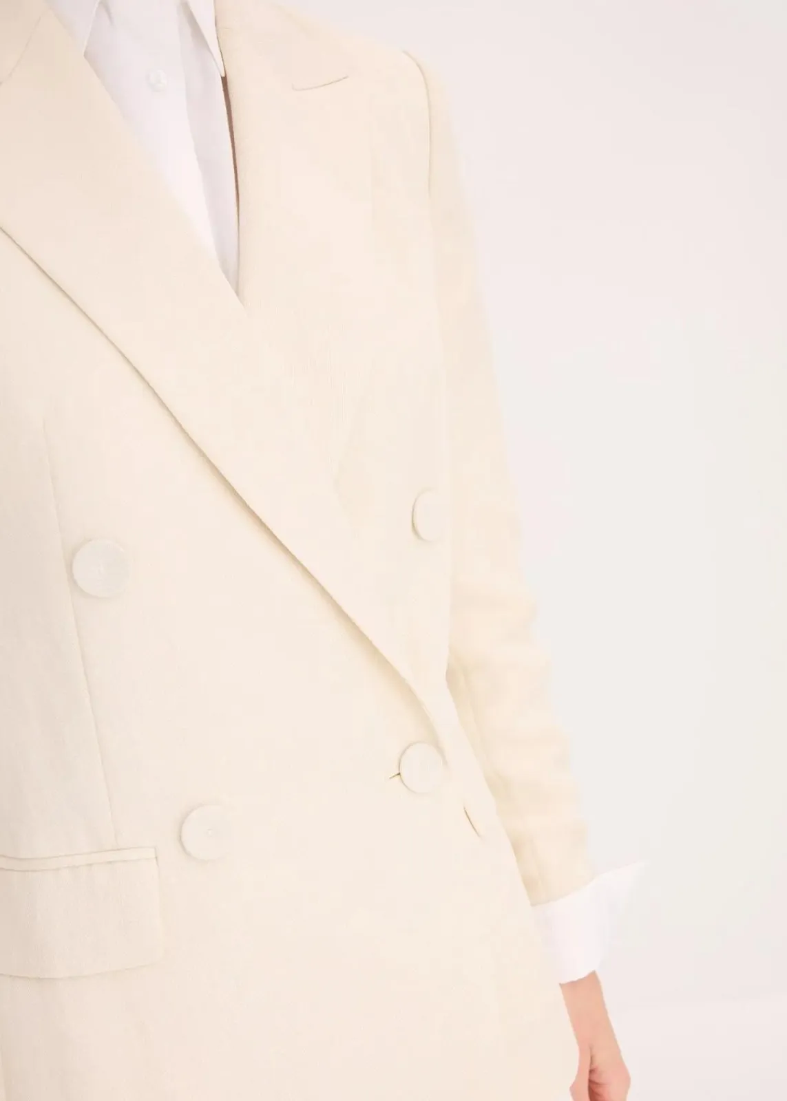 bonprix Blazer|Bekleidung·Basics^Blazer mit Lyocell im Crinklelook naturbeige