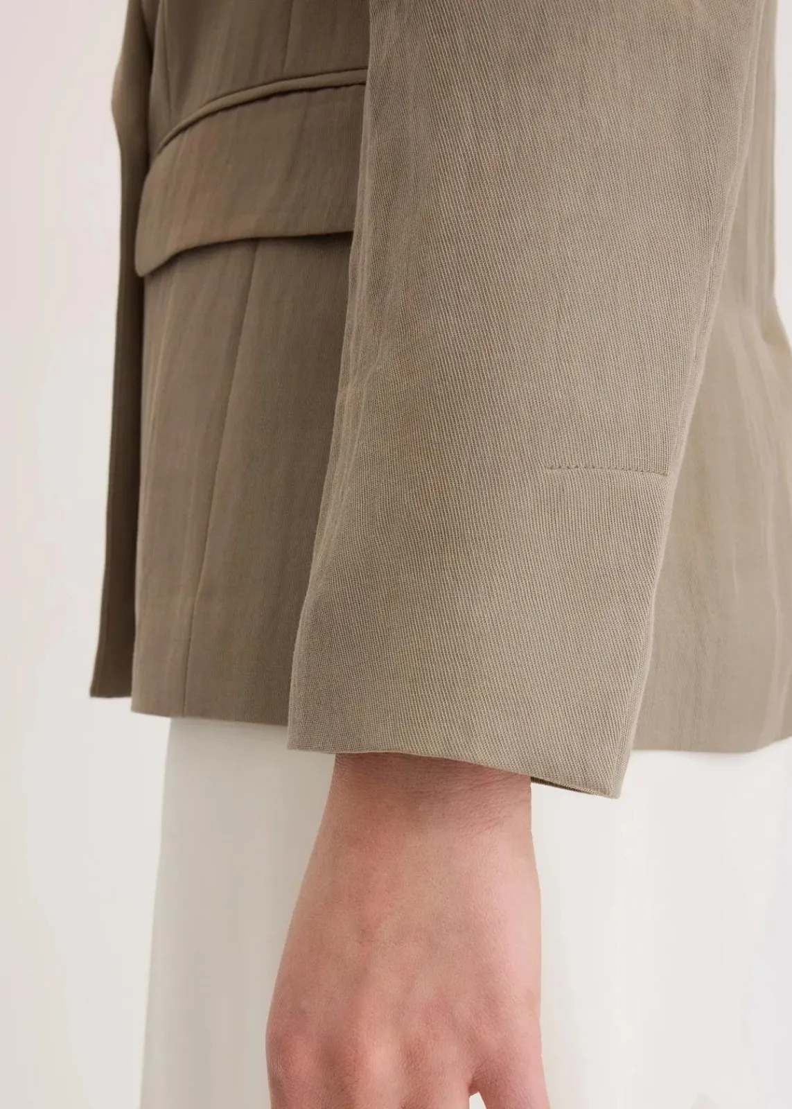 bonprix Bekleidung·Basics|Blazer^Blazer mit Lyocell im Crinklelook helloliv