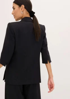 bonprix Blazer^Blazer mit modisch betonten Schultern schwarz