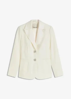 bonprix Blazer^Blazer mit Schmuckknöpfen wollweiß