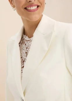 bonprix Blazer^Blazer mit Schmuckknöpfen wollweiß