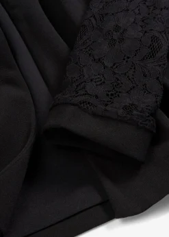 bonprix Bekleidung·Basics|Festliche Mode^Blazer mit Spitzenärmeln schwarz