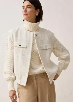 bonprix Bekleidung·Hosen|Jacken & Mäntel^Blazerweste mit Wollanteil naturbeige