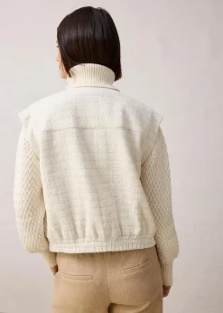 bonprix Bekleidung·Hosen|Jacken & Mäntel^Blazerweste mit Wollanteil naturbeige