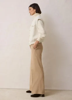 bonprix Bekleidung·Hosen|Jacken & Mäntel^Blazerweste mit Wollanteil naturbeige