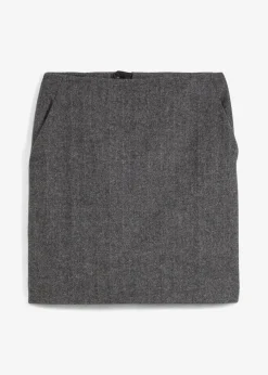 bonprix Bekleidung·Sportbekleidung|Nachhaltigere Materialien^Bleistiftrock mittelgrau meliert