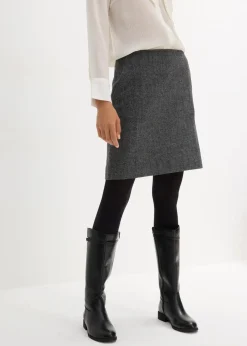 bonprix Bekleidung·Sportbekleidung|Nachhaltigere Materialien^Bleistiftrock mittelgrau meliert