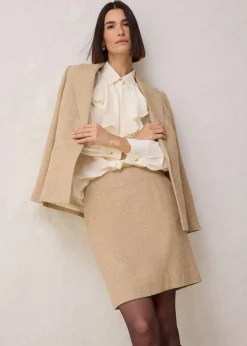 bonprix Bekleidung·Sportbekleidung|Nachhaltigere Materialien^Bleistiftrock naturbeige meliert