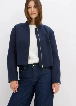 bonprix Jacken & Mäntel^Blouson aus softem Viskose-Mix dunkelblau