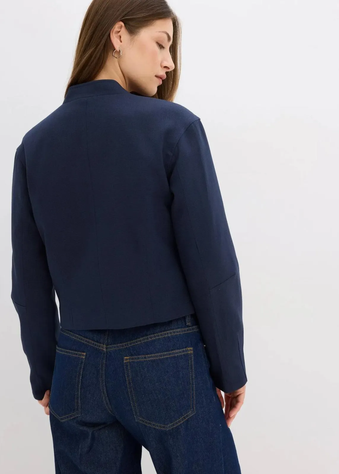 bonprix Jacken & Mäntel^Blouson aus softem Viskose-Mix dunkelblau