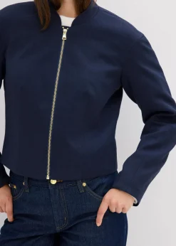 bonprix Jacken & Mäntel^Blouson aus softem Viskose-Mix dunkelblau