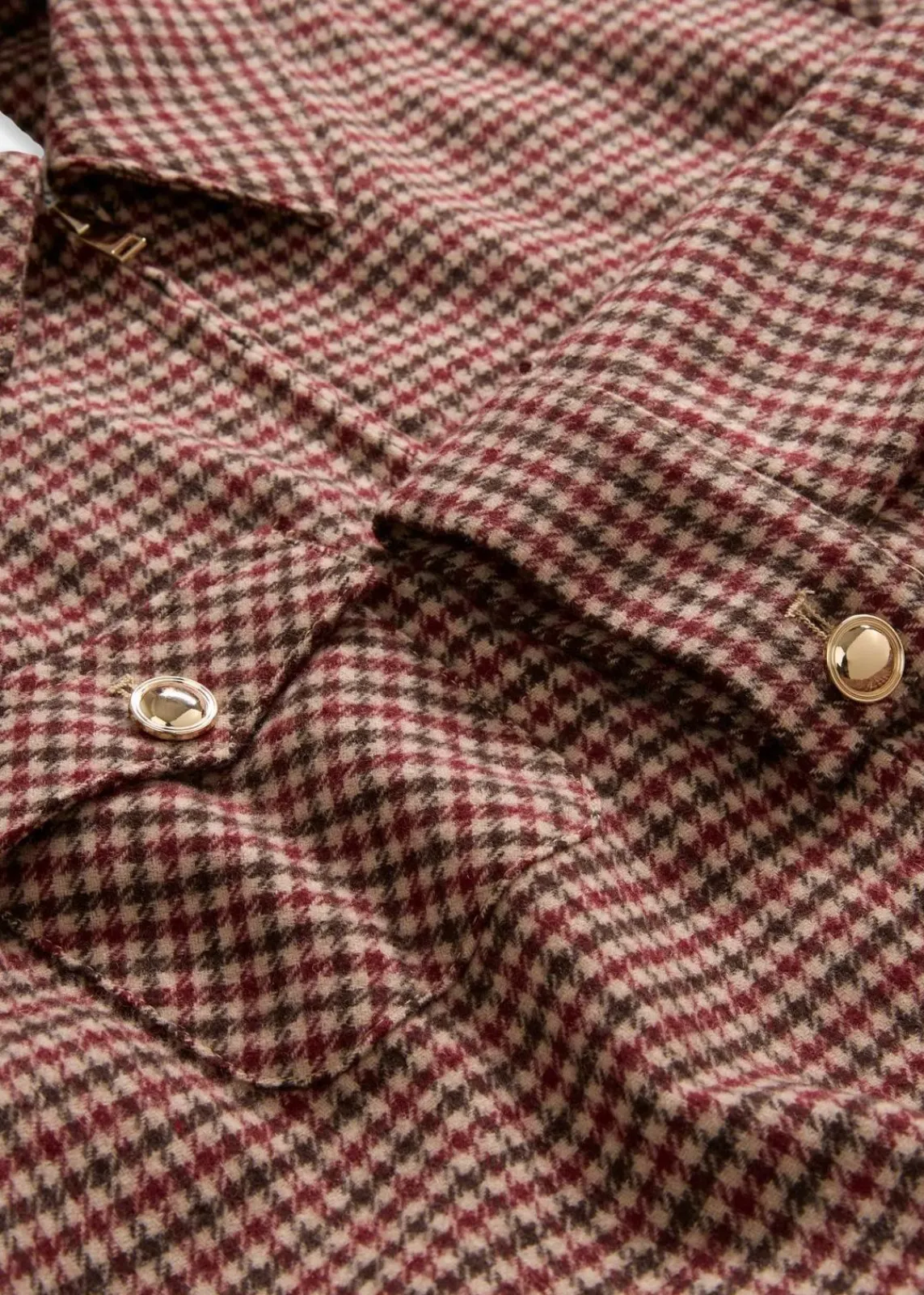 bonprix Bekleidung·Hosen|Jacken & Mäntel^Blouson aus weichem Woll-MIx mattcamel/dunkelblau kariert