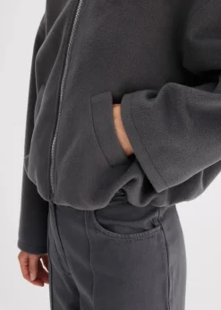 bonprix Bekleidung·Hosen|Jacken & Mäntel^Blouson mit Ballonsaum schiefergrau meliert