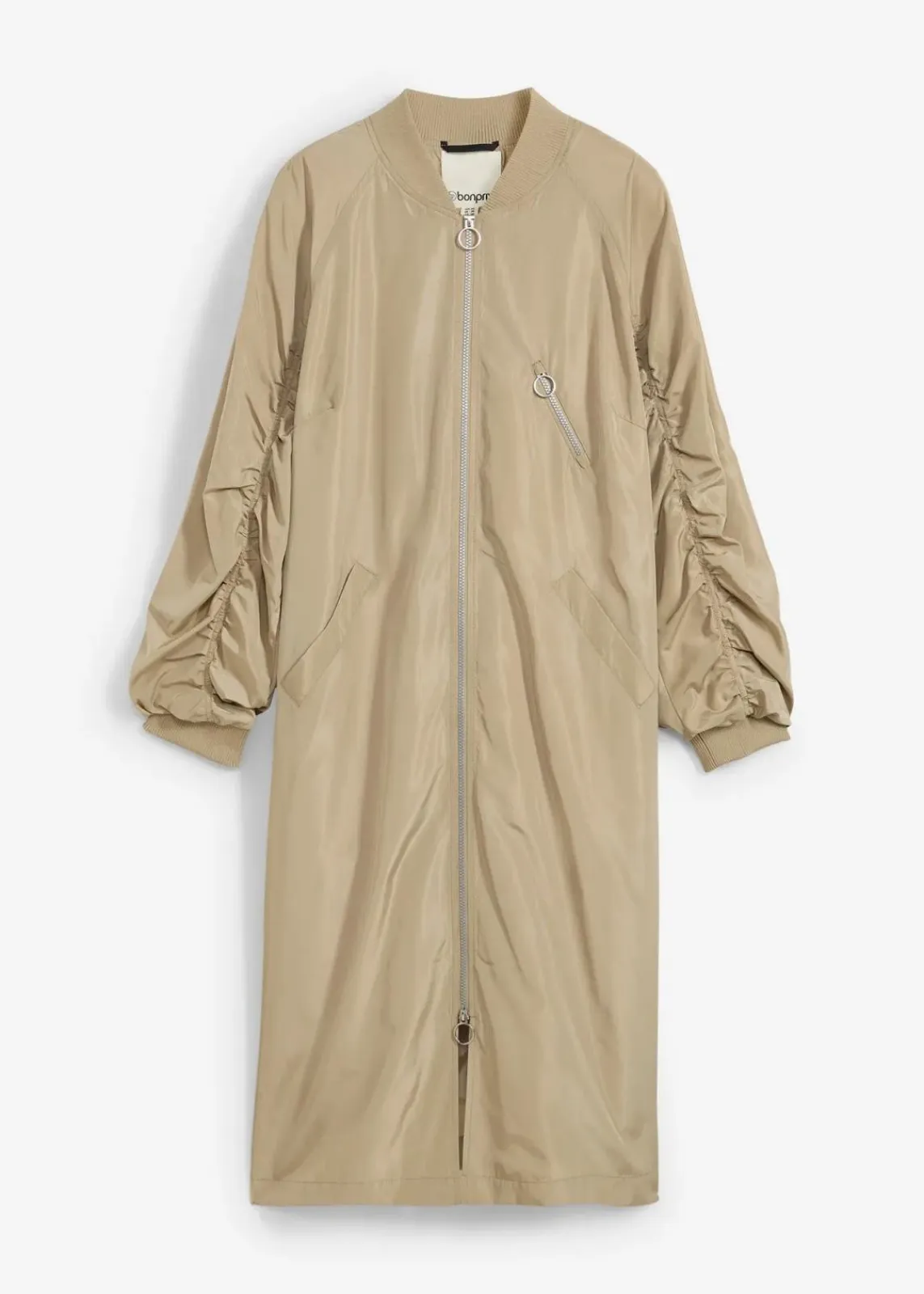 bonprix Bekleidung·Hosen|Jacken & Mäntel^Blouson-Mantel mit Strickkragen new khaki